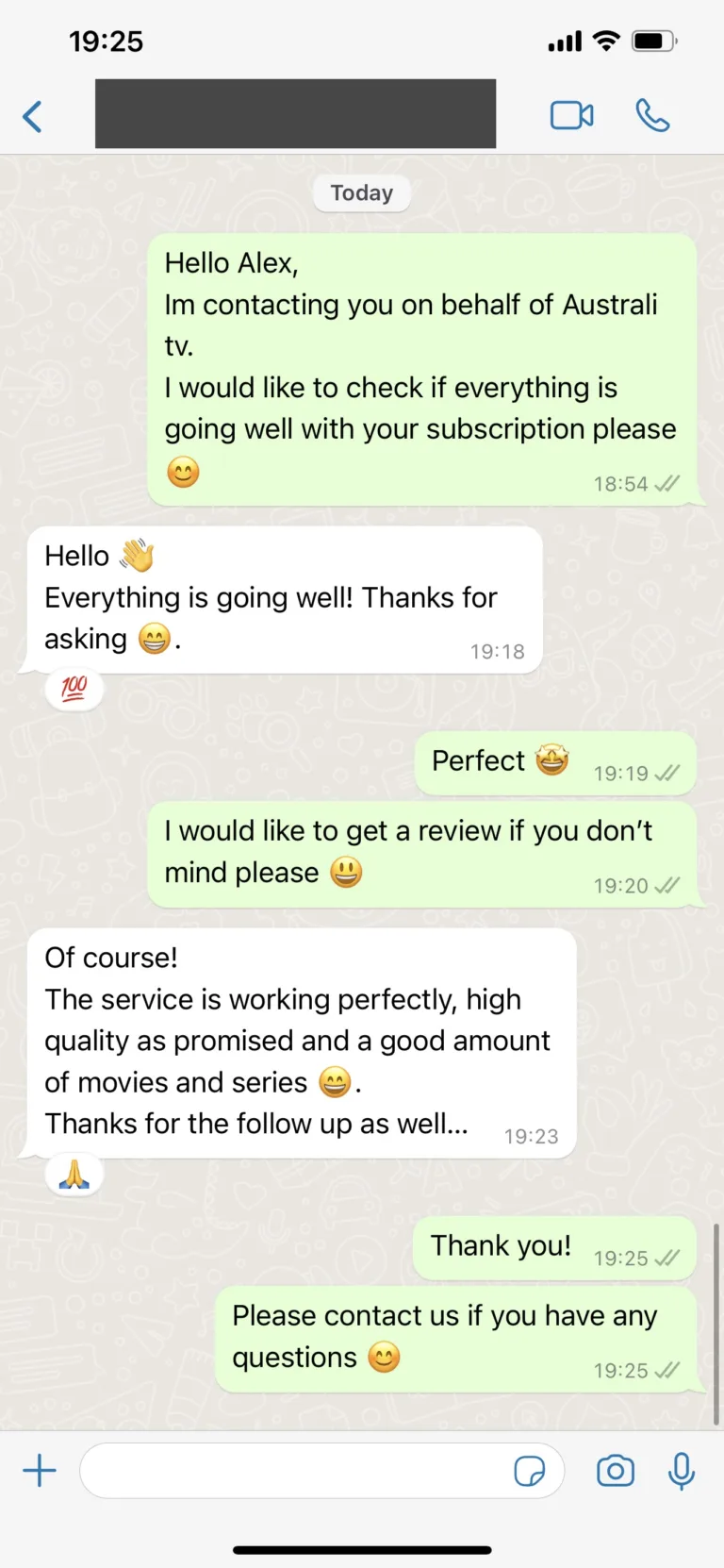 IPTV mobile app interface on smartphone